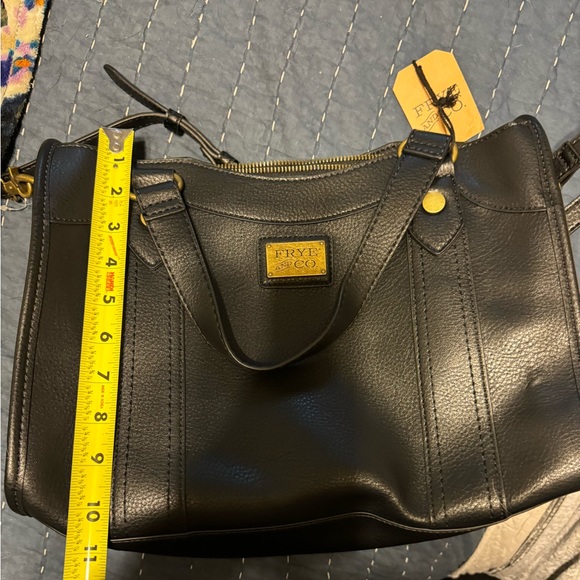 Frye and Co Black bonded satchel NWT - Picture 7 of 7